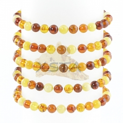 Round mix amber beads bracelet